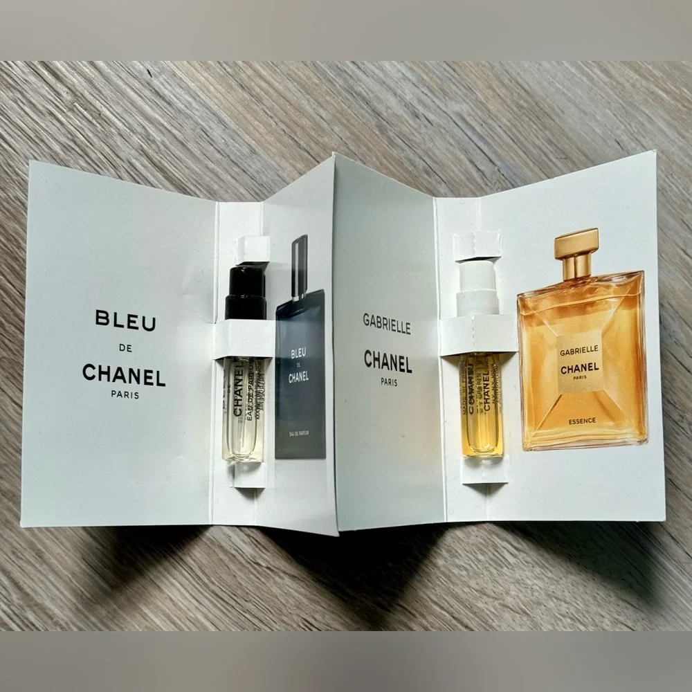 Bleu De Chanel Paris Men Eau De Parfum 0.05 oz. 1.5 ml. Chanel Gabrielle Essence